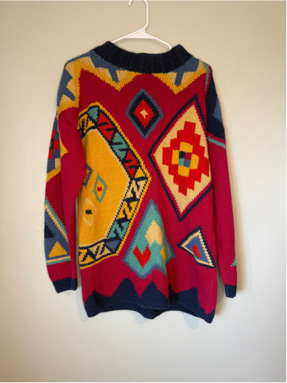Vintage 1991 Secrets Sun Prints Hand Knit Sweater M
